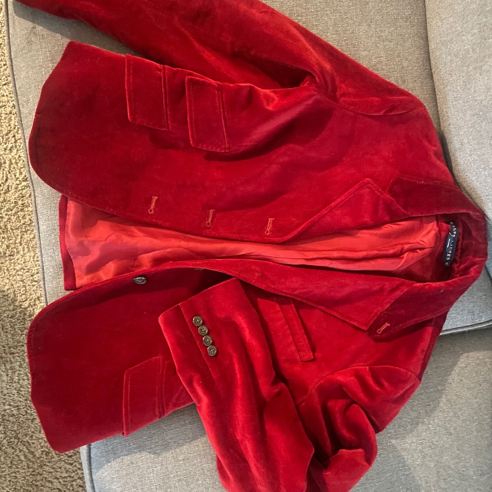 Ralph lauren blue label velvet blazer jacket